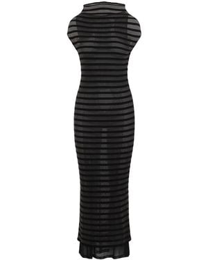 Jean Paul Gaultier Mariniere Stripes Long Dress - Black