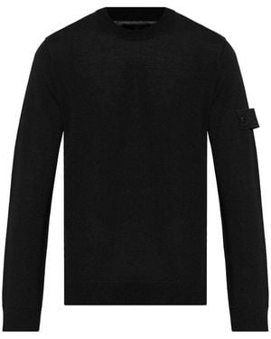 Stone Island Crew Neck Jumper - Black