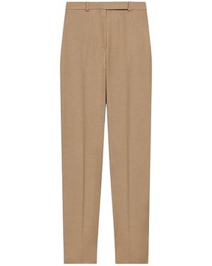 Theory Tapered High-Waist Pants - Natural