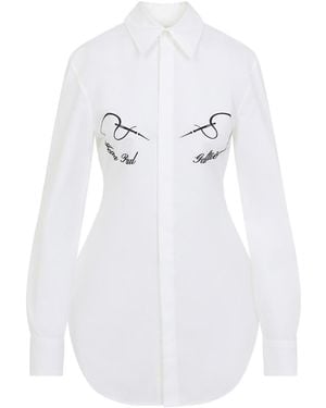Jean Paul Gaultier Needless Flock Shirt - White