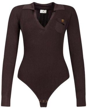 Elisabetta Franchi Body Tricot Dark Chocolate - Brown