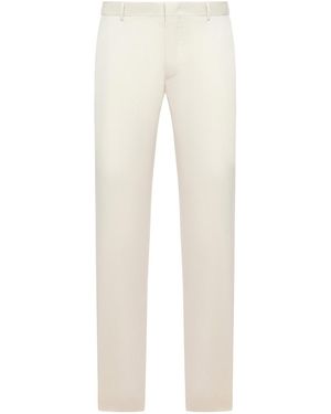 PT Torino Tailored Cotton Blend Trousers - Natural
