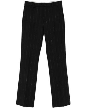Seventy Pinstripe Wool-Blend Smart Pants - Black