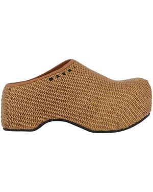 Marni Rafia Wedges - Brown