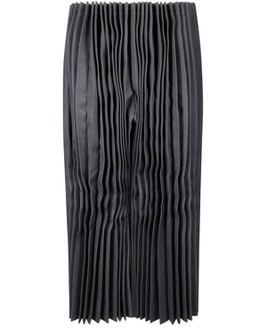 Comme des Garçons Cropped Pleated Pants With Structured Silhouette - Black