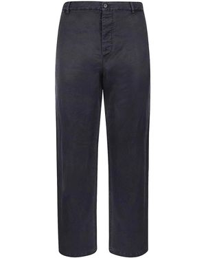 Massimo Osti Studio Silk Blend Trousers - Blue