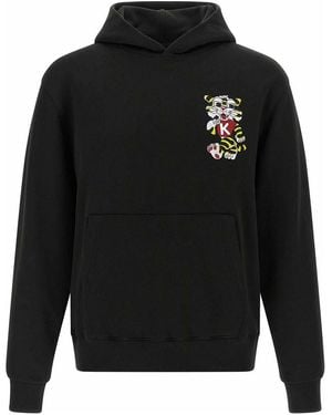 KENZO Wild Tiger Embroidered Hoodie - Black