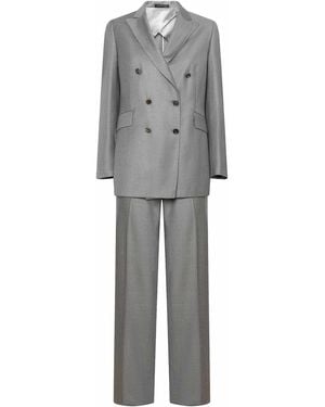 Franzese Collection Lady Diana Double-Breasted Dress - Grey