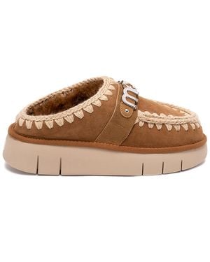 Mou 'Bounce Clog Metal Logo' - Brown