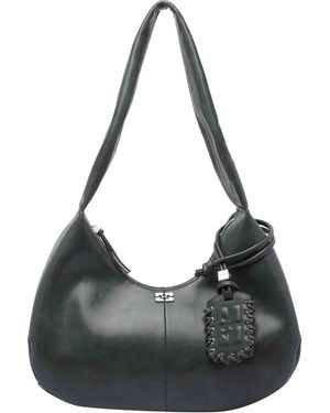 Ganni Medium Bou Hobo Bag - Black