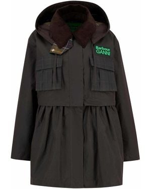 Barbour Ba X Ganni Peplum Wax - Black