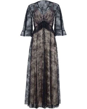 Alberta Ferretti Dress Made Of Lace - Black