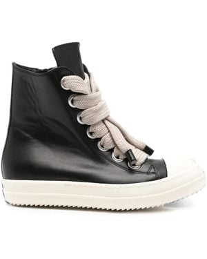 Rick Owens Jumbolace Leather Trainers - Black