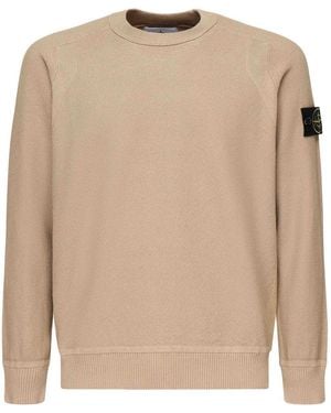Stone Island Loose-Fitting Crew-Neck Jumper - Natural