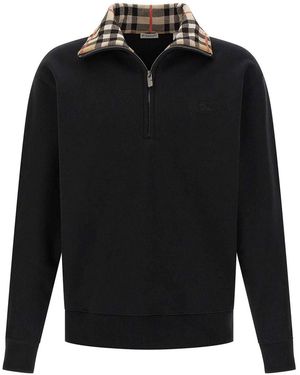 Burberry Neck Sweatshirt - Black