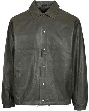 Giorgio Brato Leather Overshirt - Green