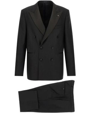 Tagliatore Bruce' Tuxedo Dress - Black