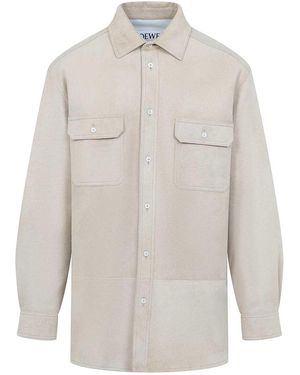 Loewe Lamb Leather Shirt - White