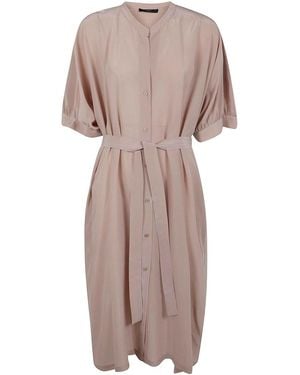 Seventy Mixed Silk Sand Wash Dress - Pink