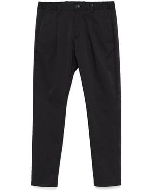 Herno Washed Mechanical Stretch Twill Pants - Black