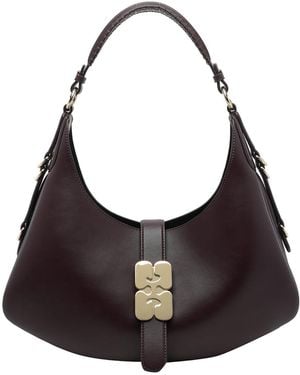 Ganni Dark Small Kat Shoulder Bag - Black