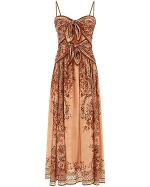Zimmermann Vestido Midi - Neutro
