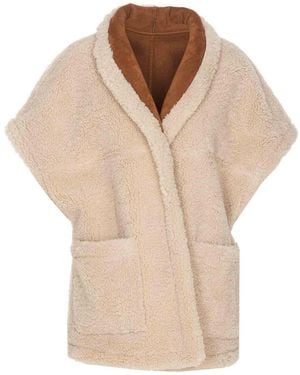 Jakke Natalie Shearling Vest - Natural