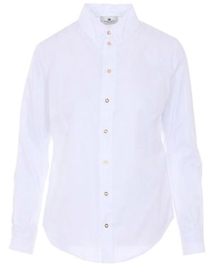 Elisabetta Franchi Shirt With Frontal Buttons Closure - White