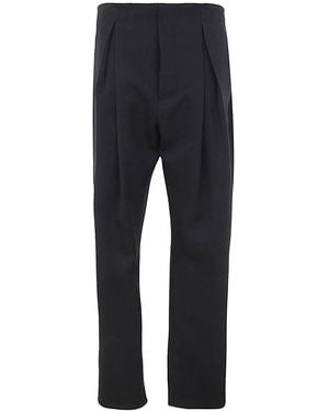 SAPIO Wool Trousers Loose Fit - Black