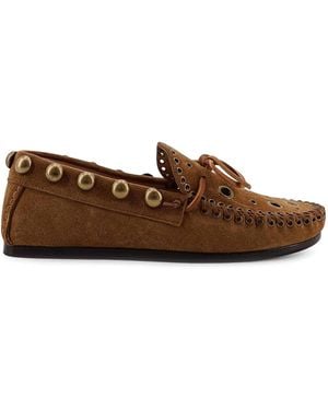 Isabel Marant Fitza Suede Loafers - Brown