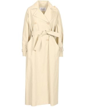 Max Mara Long Trench Coat Ronco - Natural