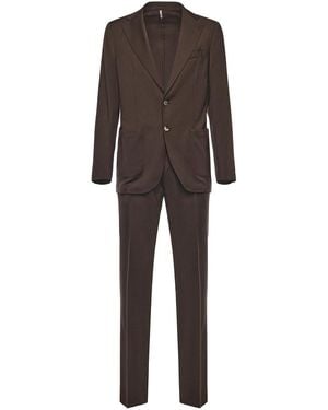 Santaniello Tailored Wool And Cashmere Suit - Brown