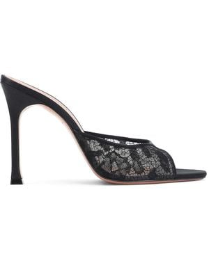 AMINA MUADDI Alexa Lace Slipper - Black
