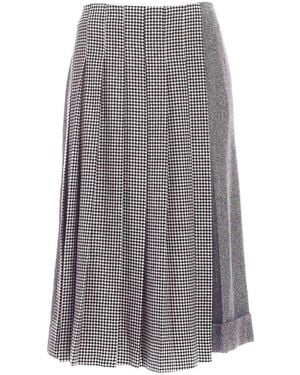 Vivetta Herringbone Crop Trousers - Grey
