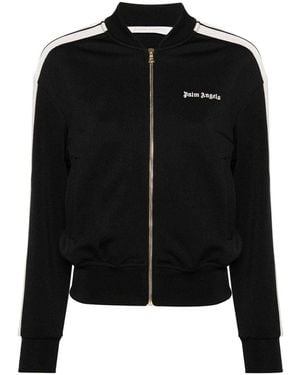 Palm Angels Logo-Embroidered Bomber Jacket - Black