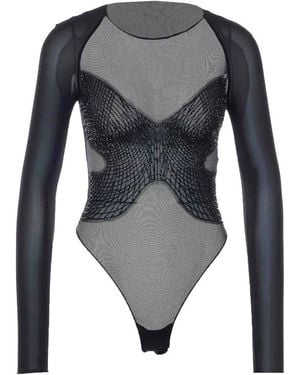 Elisabetta Franchi Mesh Body - Grey