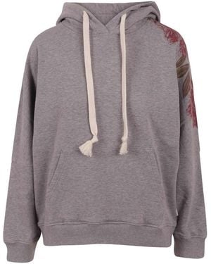 NOUMENO CONCEPT Floral Print Hoodie - Grey