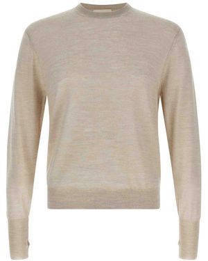 Ma'ry'ya Wool And Silk Jumper - Natural