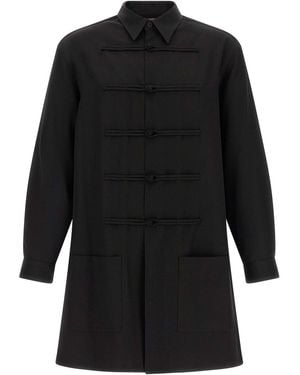 Yohji Yamamoto China Button Shirt - Black