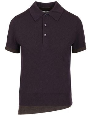 Acne Studios Layered Wool Polo Shirt - Black