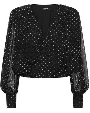 ROTATE BIRGER CHRISTENSEN Ruched Blouse - Black