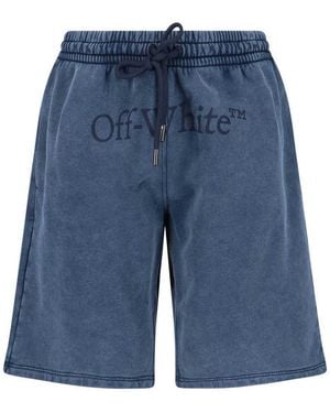 Off-White c/o Virgil Abloh Cotton Shorts - Blue