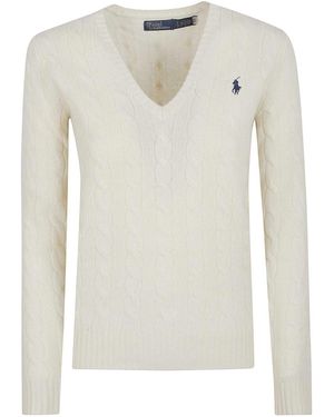 Polo Ralph Lauren Kimberly-Long Sleeve-Pullover - White