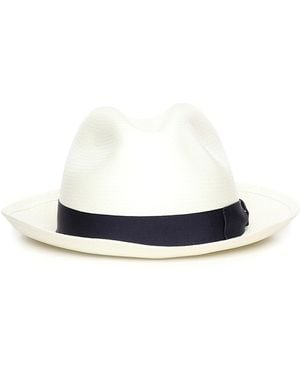 Borsalino Federico Panama Hat With Logo - White