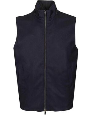 Herno Lucent Silk And Cashmere Vest - Blue
