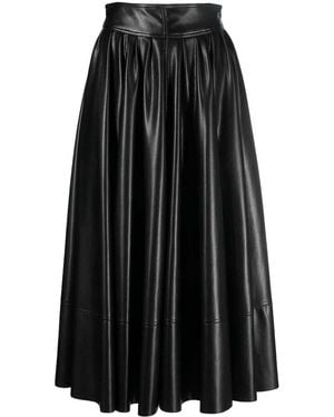 Philosophy Di Lorenzo Serafini Pleated Maxi Skirt With High-Quality Polyester Fabric And Design - Black