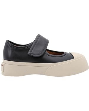 Marni Leather Trainers - Black