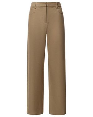 Max Mara Wide-Leg Cotton Blend Pants - Natural