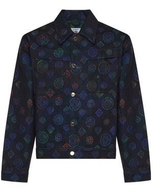 CASABLANCA Heatmap Denim Jacket - Blue