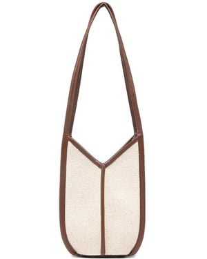 Hereu Hand Bag Calella Bucket Canvas - White